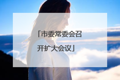 市委常委会召开扩大会议